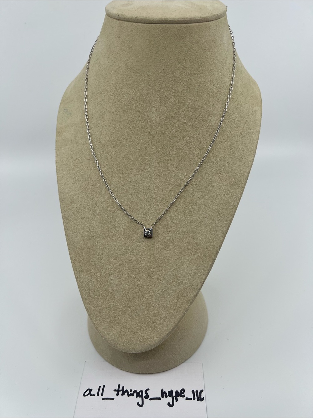 925 Sterling Silver .15 CT VS Lab Grown Diamond Solitaire Necklace 18-20” LGD